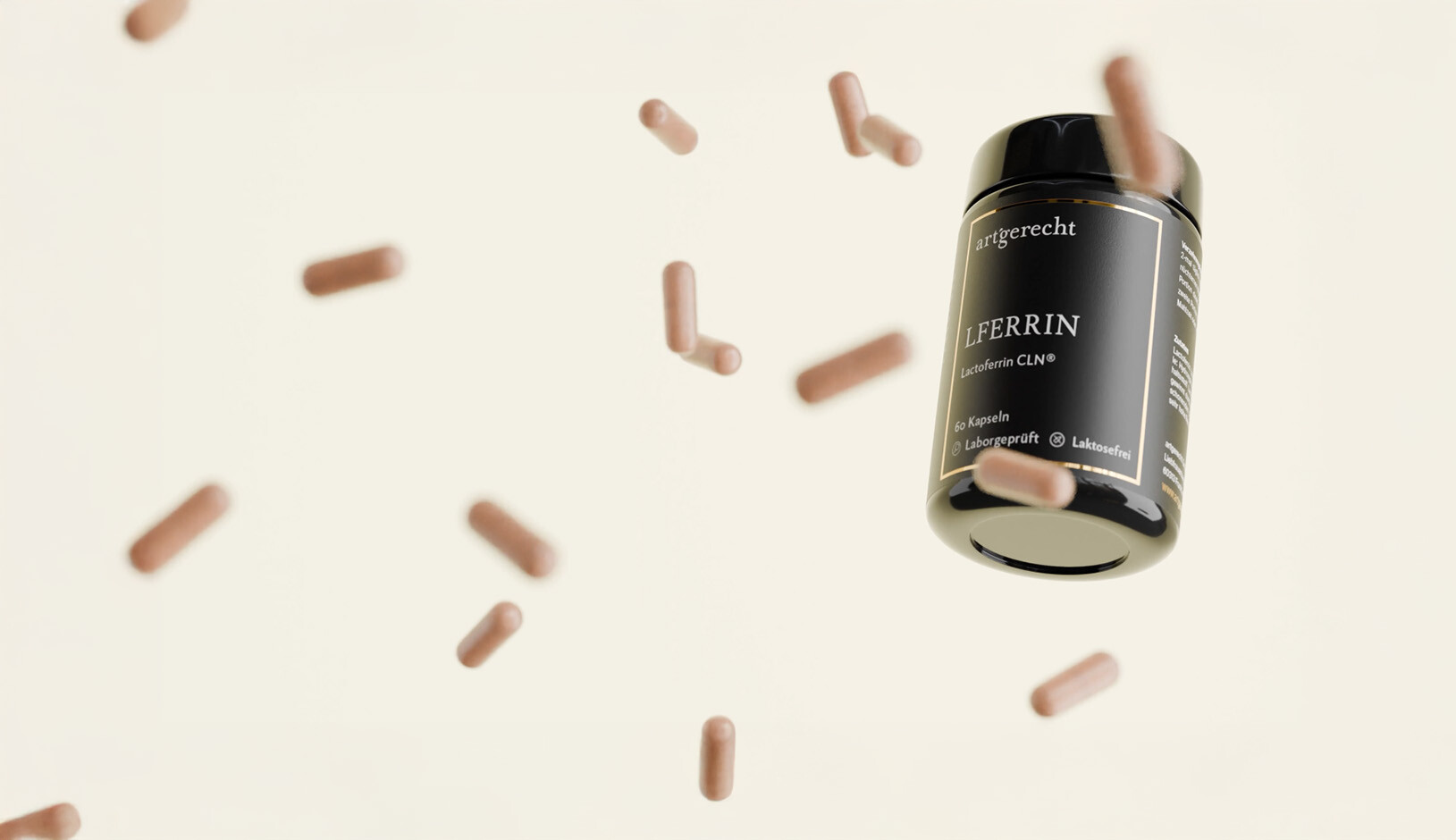 artgerecht 251022 3D LACTOFERRIN 60 EISEN HOCHREIN PREMIUM EISENBINDUNG MUTTERMILCH HERO