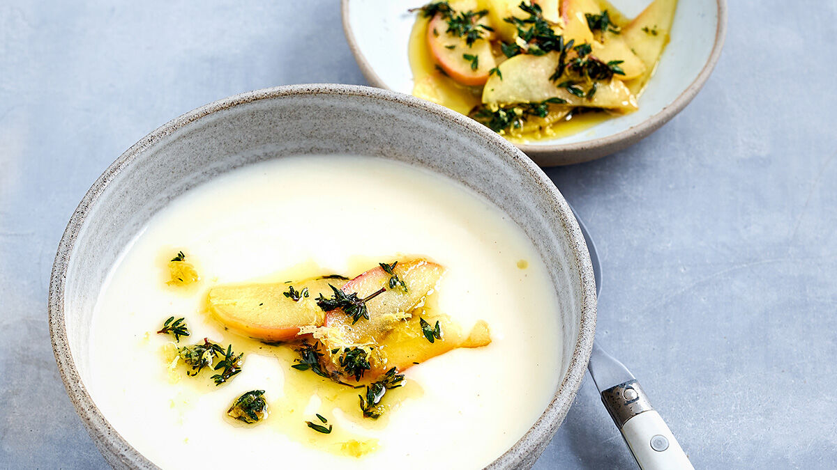 rezept selleriesuppe apfel thymian