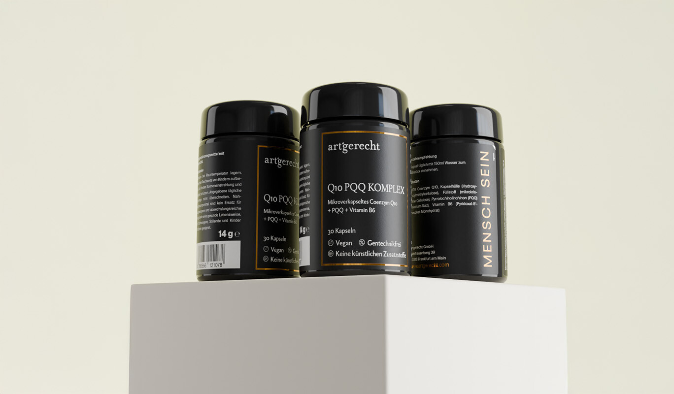 Warum Q10 PQQ Komplex von artgerecht? Finde heraus, warum es die beste Wahl ist Produktbild von Q10 PQQ Komplex von artgerecht – hochwertige Qualität
