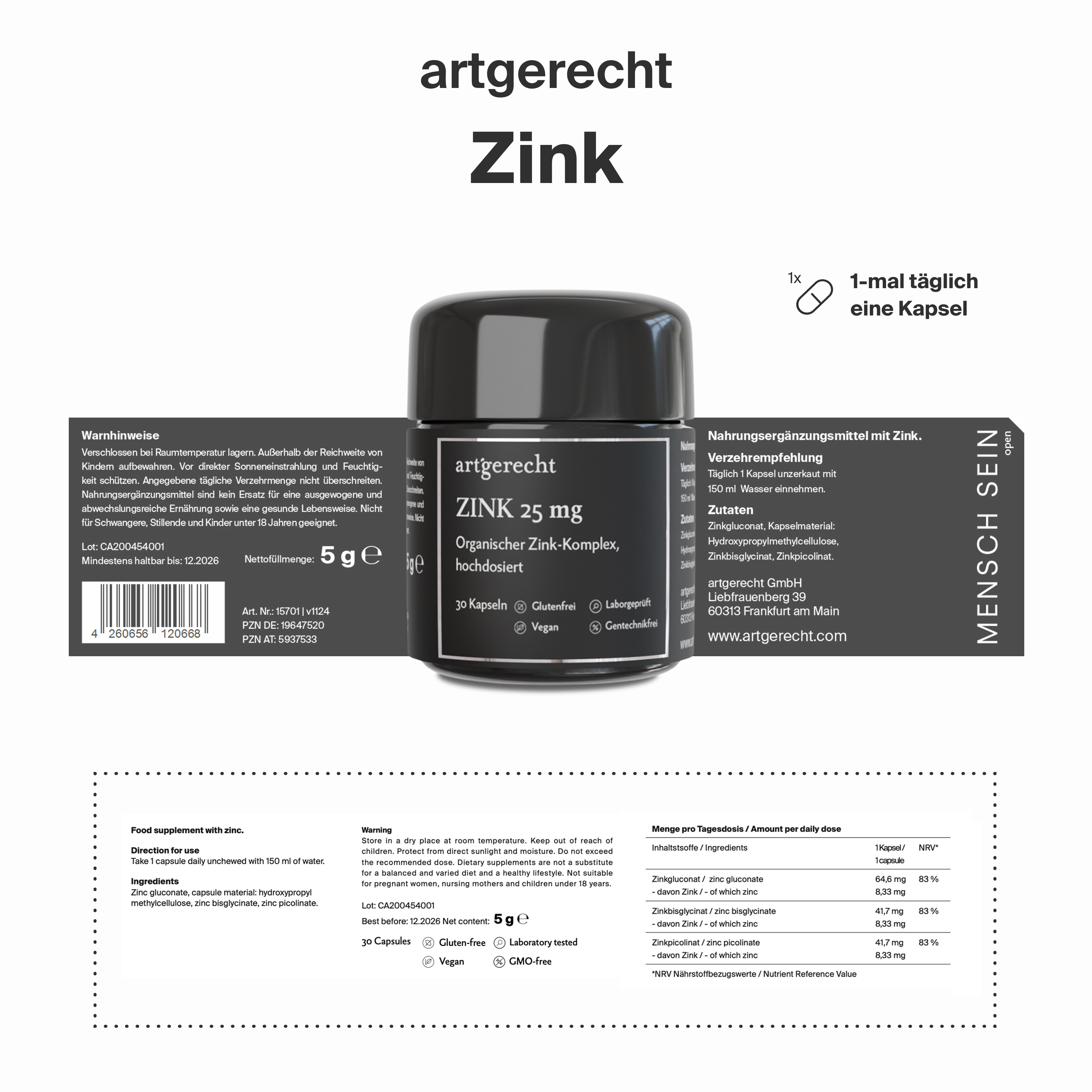 Zink Komplex 25 mg