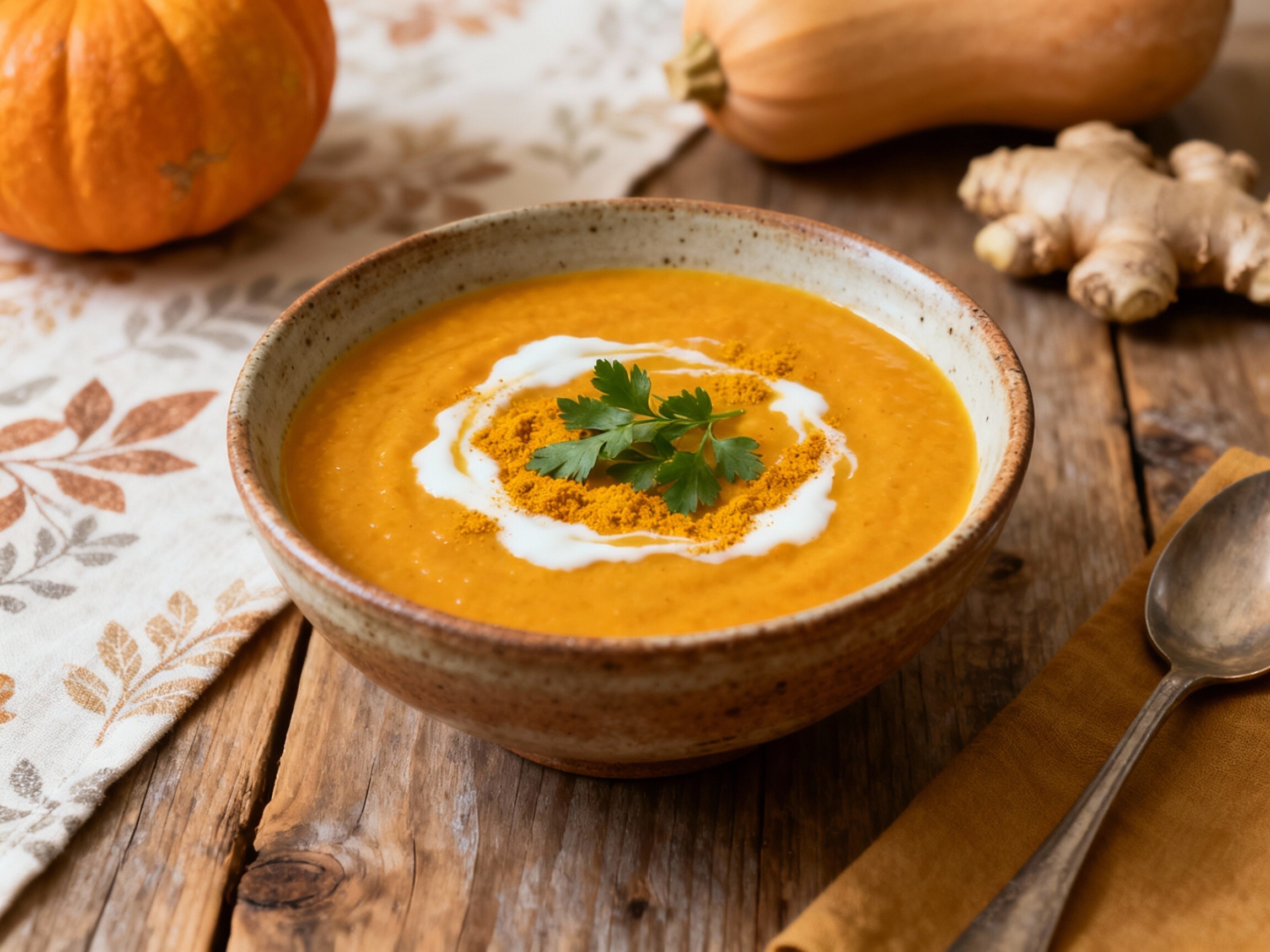 Basische Butternut-Kürbis-Suppe – cremig, wärmend & leicht