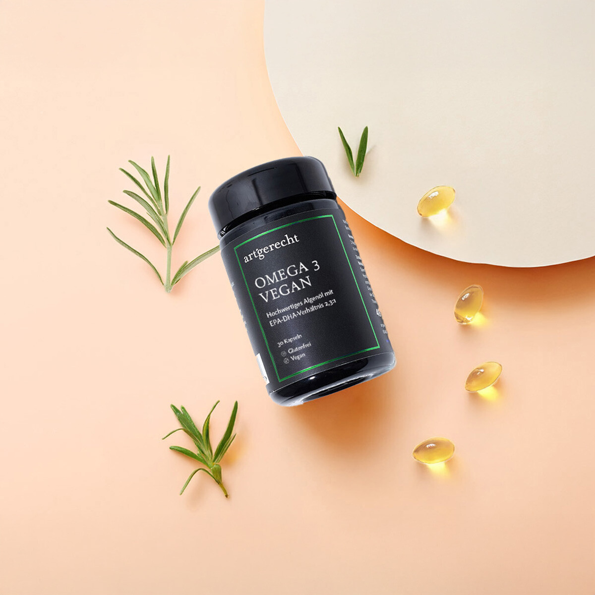 Produktbild von Omega 3 Vegan High DHA 30 Kapseln von artgerecht – hochwertige Qualität
