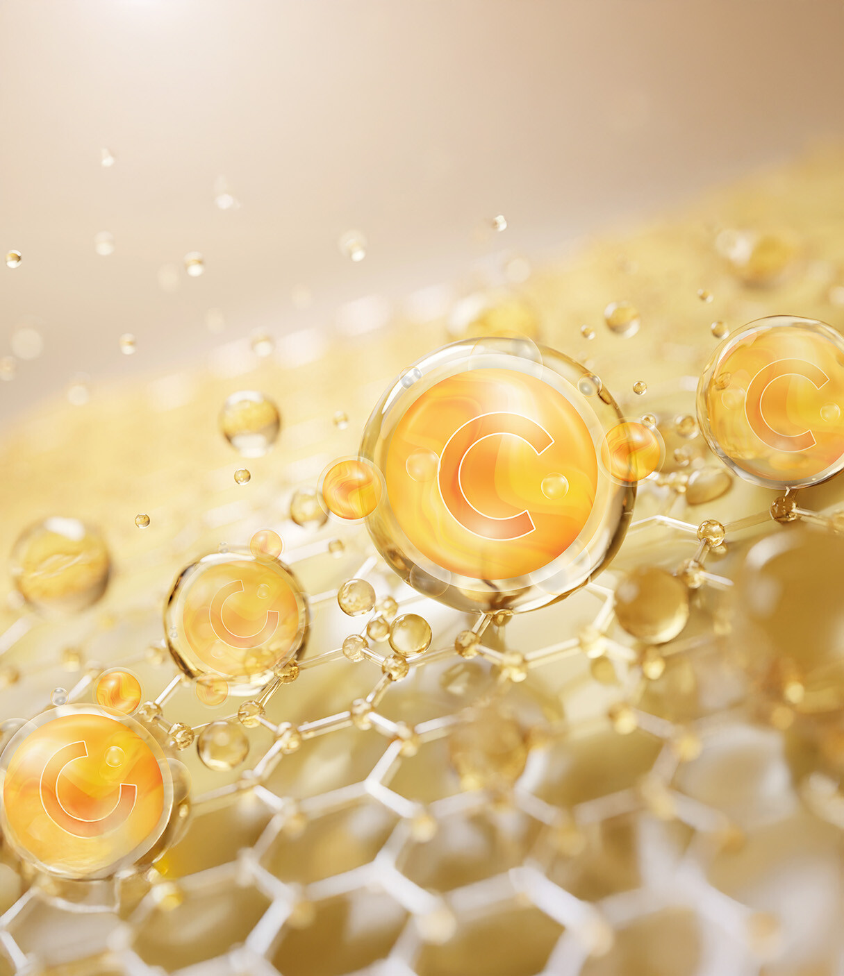 Infografik zur wissenschaftlichen Forschung rund um Vitamin C