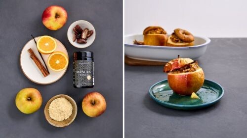 Artgerechte Bratäpfel Rezept vorher-nachher