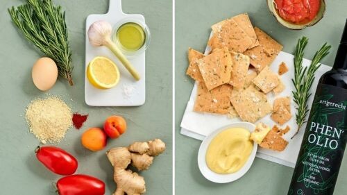 Ein einfaches und schnelles Rezept für Cracker mit Aioli und Tomaten-Dip